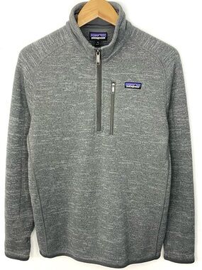 Patagonia Mens Heather Gray 1/4 Zip Better Sweater Pullover Fleece Jacket Medium